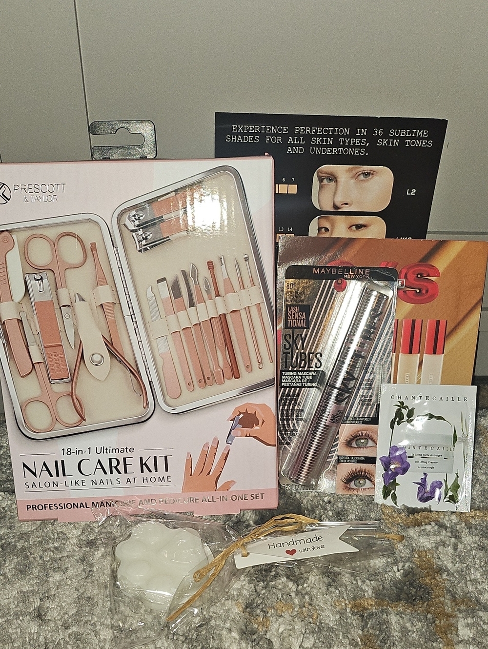 Self Care Bundle Ultimate Nail Care Kit Mascara Chantecaille Cream & Soap
